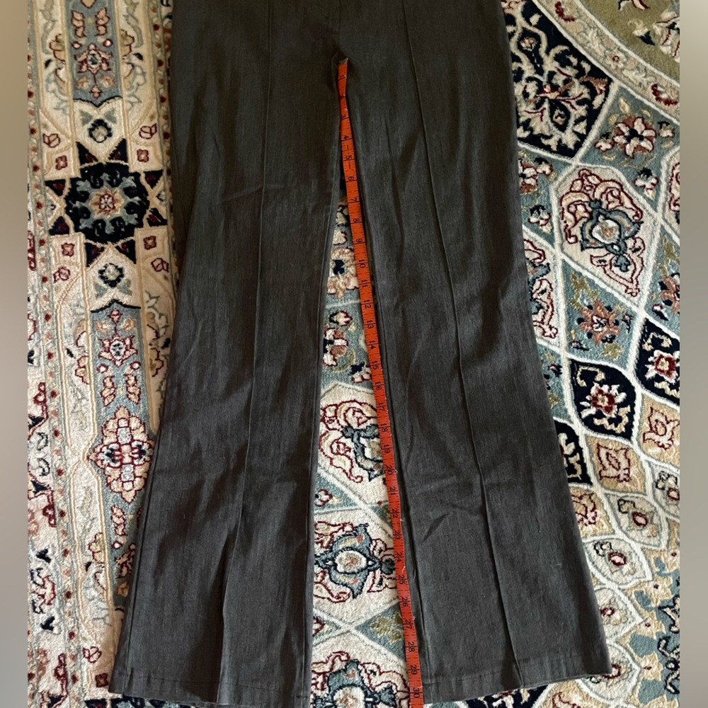 Womens Gray Cotton Flare Bootcut Stretch Work Pants Slacks Trousers Vtg Sz Small - Picture 7 of 11
